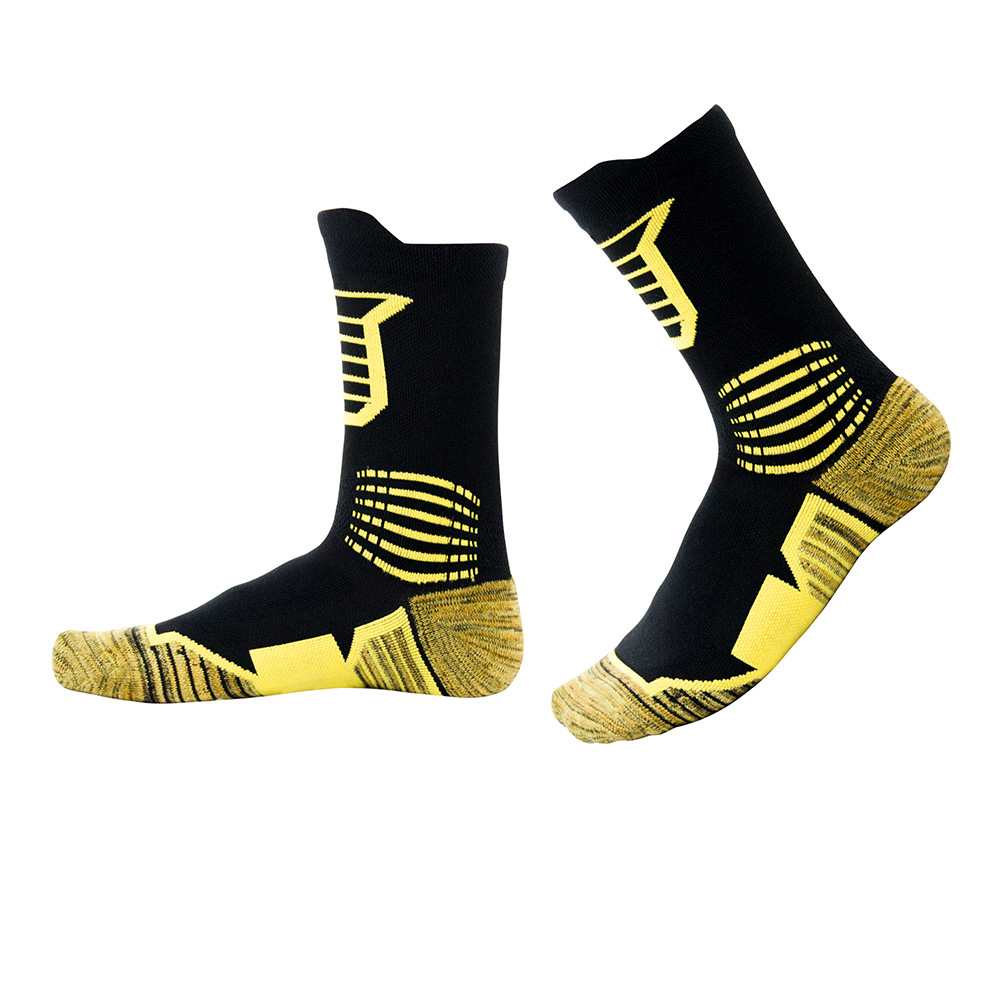 15-20 mmHg Sports Socks Terry Towel Bottom Socks Basketball Socks Thick Absorbent Terry Socks Men Women Pressure Compression Socks